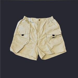 Vintage y2k cream khaki shorts hiking shorts size 4 womens 28” waist high rise